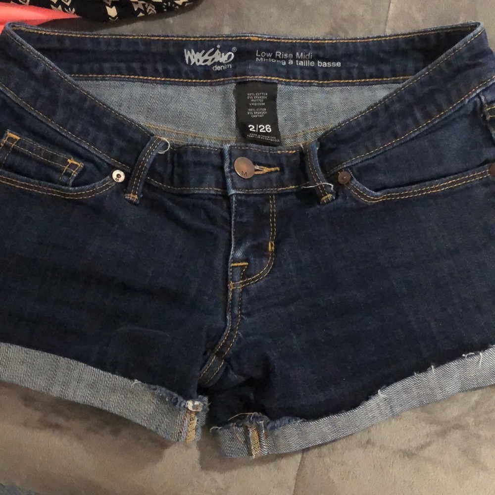 Dark denim shorts